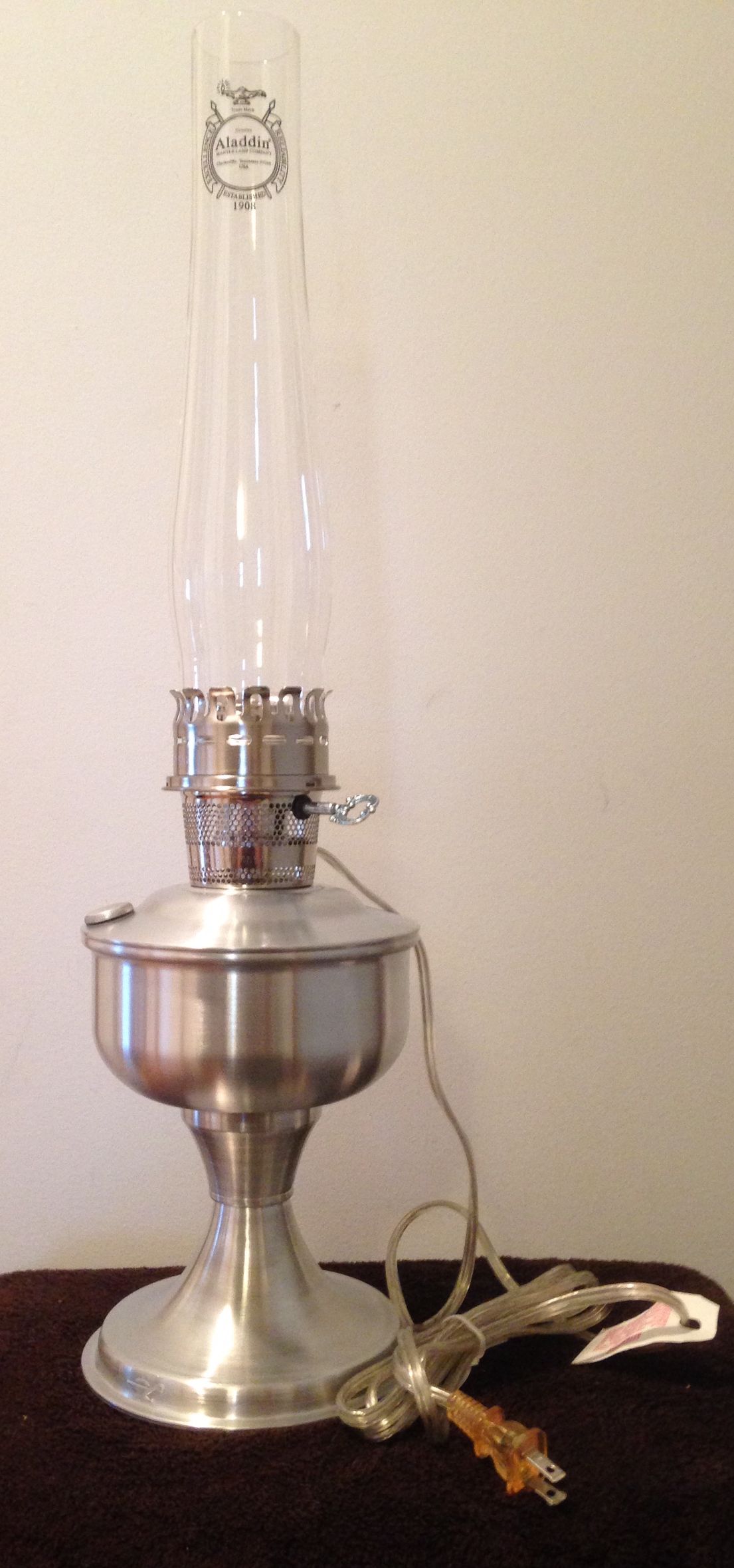 aladdin aluminum table oil lamp